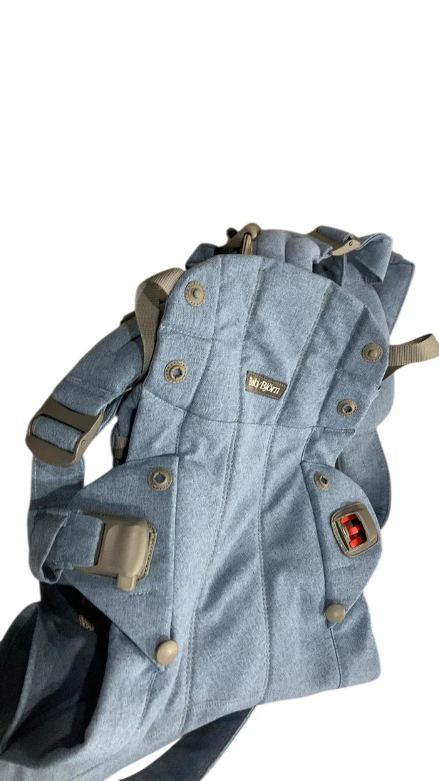 BabyBjorn Baby Carrier Harmony, Blue Melange, Woven Mélange - Image 3