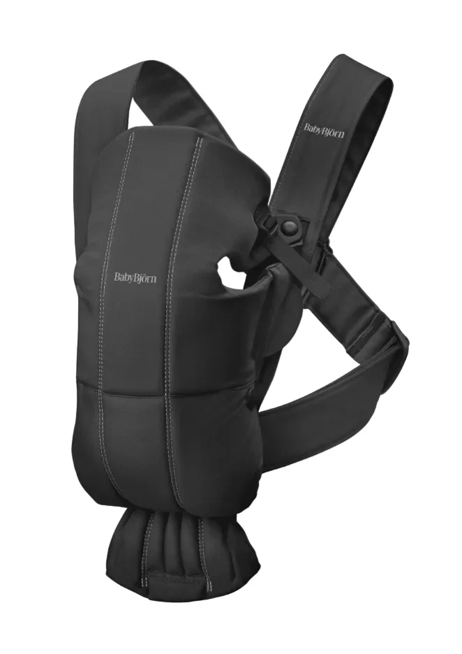 BabyBjorn Baby Carrier Mini, Black Woven