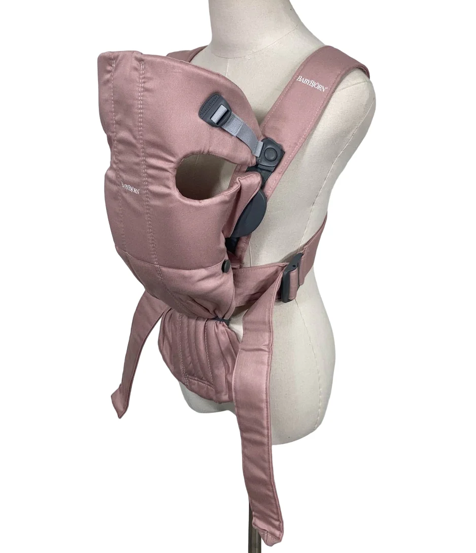BabyBjorn Baby Carrier Mini, Dusty Pink Woven - Image 2