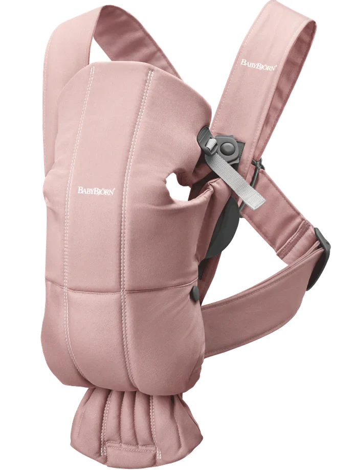 BabyBjorn Baby Carrier Mini, Dusty Pink Woven - Image 7