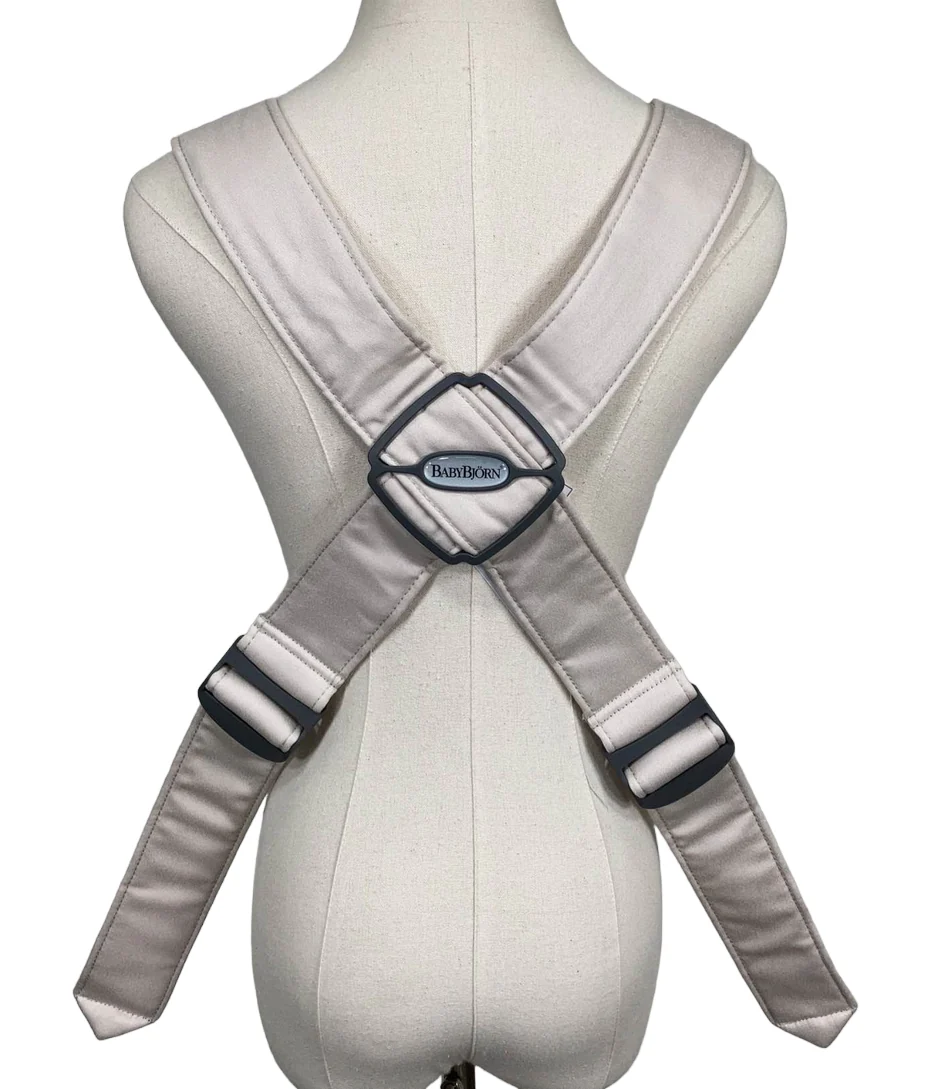 BabyBjorn Baby Carrier Mini, Light Beige 3D Jersey - Image 6