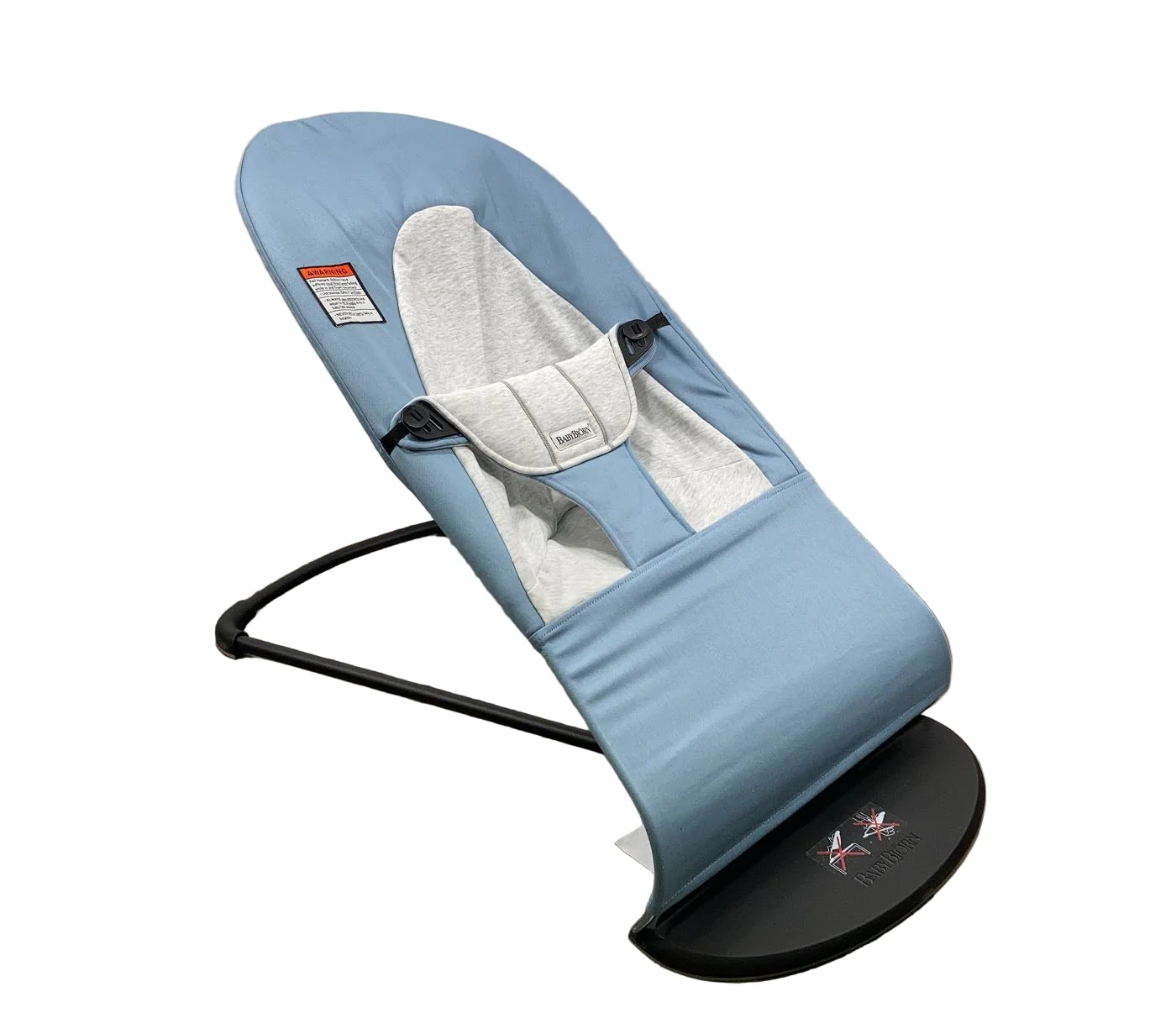 BabyBjorn Bouncer Balance, Black Frame, Blue/Gray - Image 2