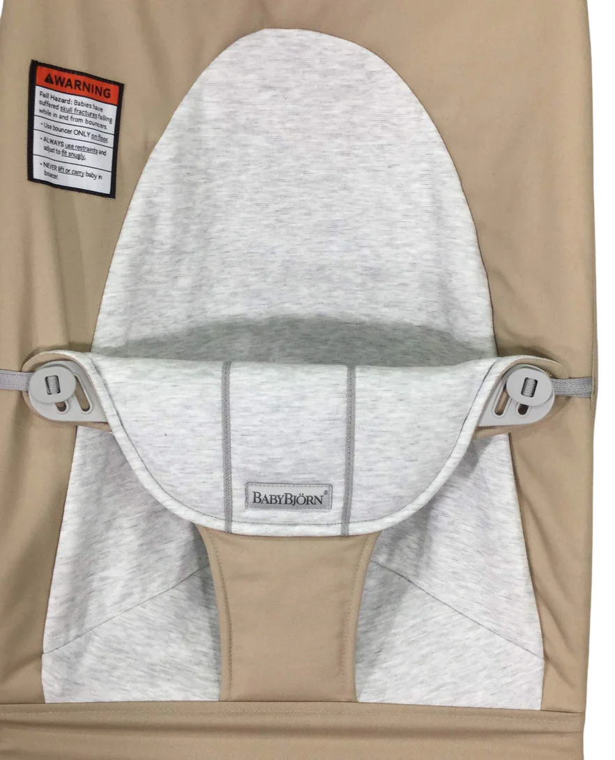BabyBjorn Bouncer Balance Soft, Beige/Gray, Light Gray Frame - Image 4