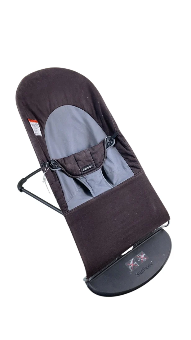 BabyBjorn Bouncer Balance Soft, Black Frame, Black/Dark Gray