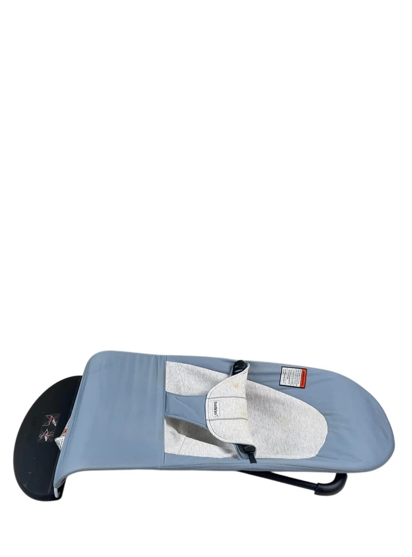 BabyBjorn Bouncer Balance Soft, Black Frame, Blue/Gray - Image 8