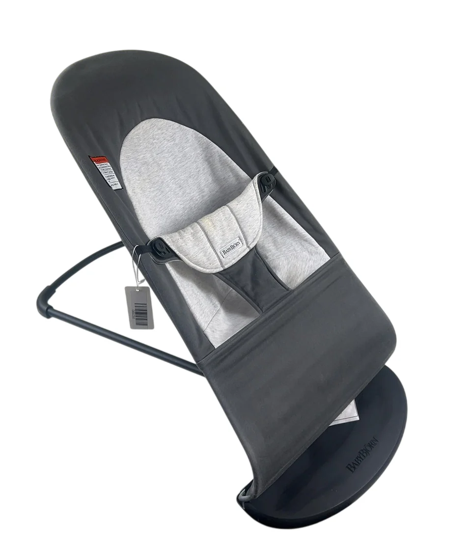 BabyBjorn Bouncer Balance Soft, Black Frame, Dark Gray/Gray