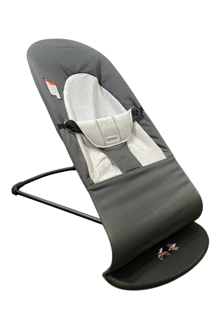 BabyBjorn Bouncer Balance Soft, Black Frame, Dark Gray/Gray