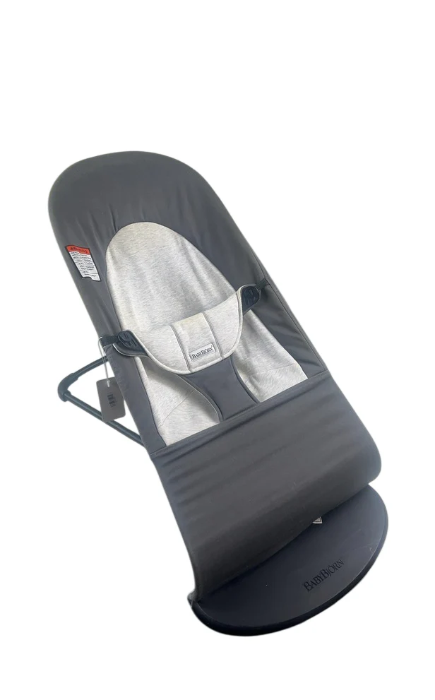 BabyBjorn Bouncer Balance Soft, Black Frame, Dark Gray/Gray