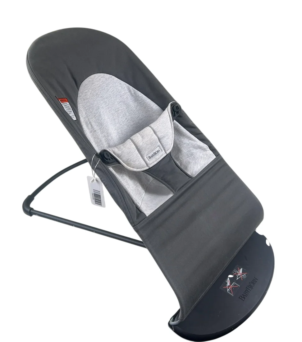 BabyBjorn Bouncer Balance Soft, Black Frame, Dark Gray/Gray