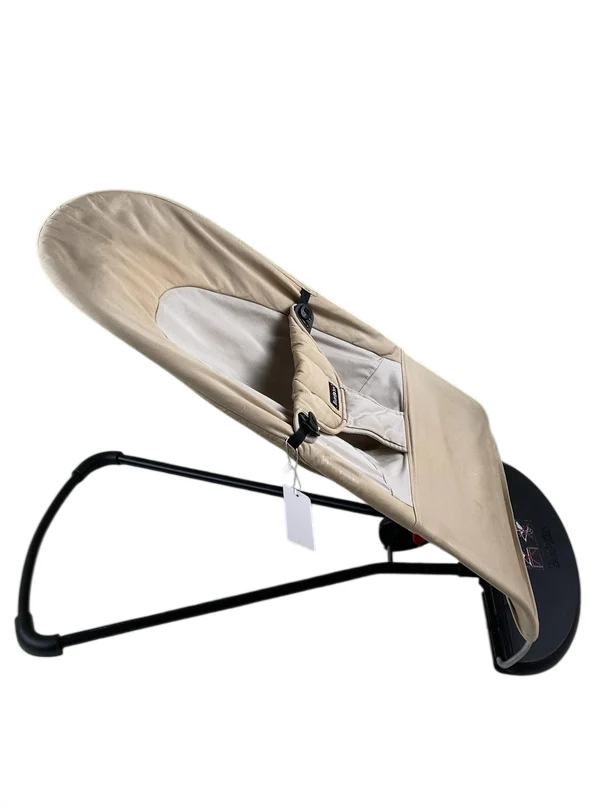 BabyBjorn Bouncer Balance Soft, Black Frame, Khaki/Beige - Image 2