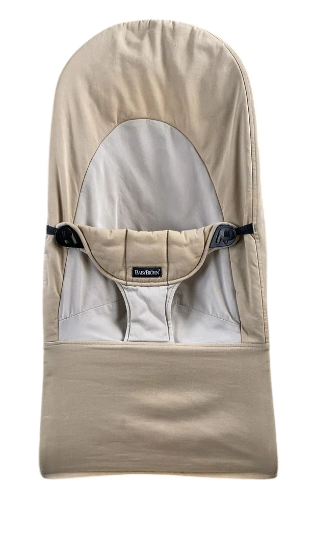 BabyBjorn Bouncer Balance Soft, Black Frame, Khaki/Beige - Image 3