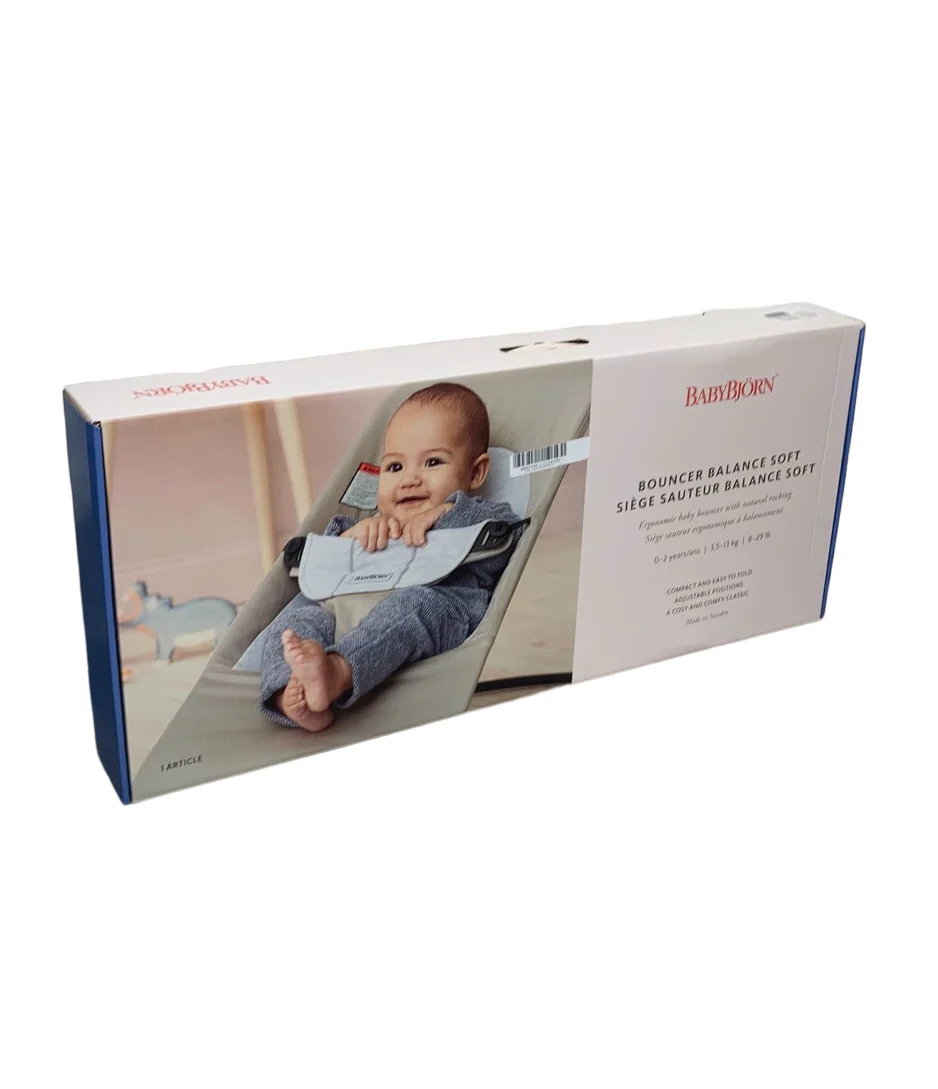 BabyBjorn Bouncer Balance Soft, Dark Gray Frame, Khaki/Beige - Image 3