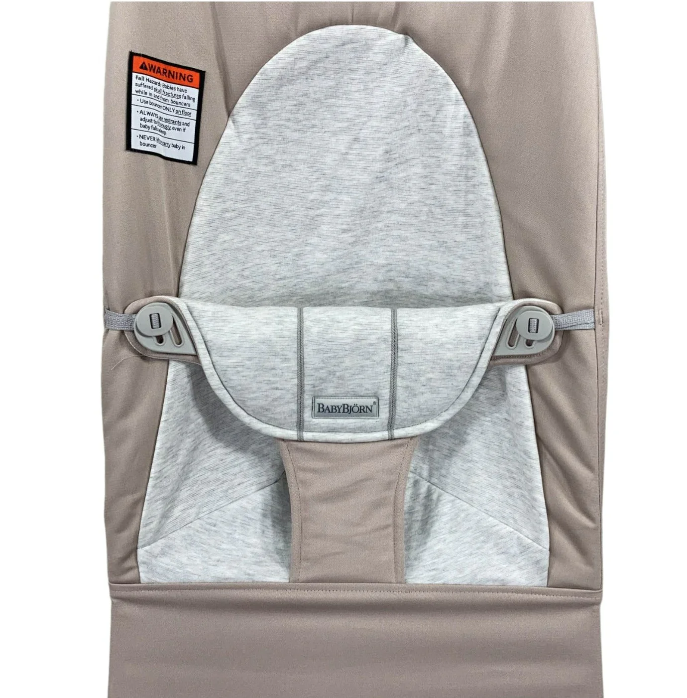 BabyBjorn Bouncer Balance Soft, Light Gray Frame, Beige/Gray - Image 4