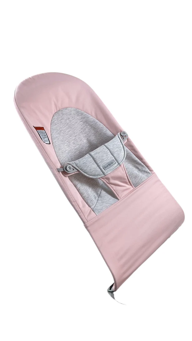 BabyBjorn Bouncer Balance Soft, Light Gray Frame, Light Pink/Gray - Image 2