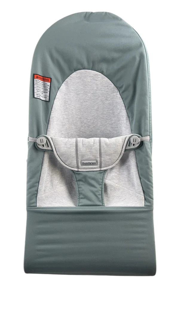BabyBjorn Bouncer Balance Soft, Light Gray Frame, Light Sage/Gray - Image 3