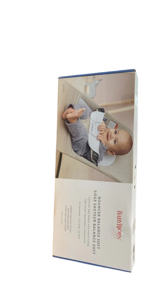BabyBjorn Bouncer Balance Soft, Light Gray, Light Gray Frame - Image 3