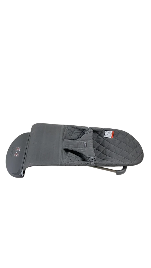 BabyBjorn Bouncer Bliss, Anthracite Cotton Classic Quilt, Dark Gray Frame - Image 6