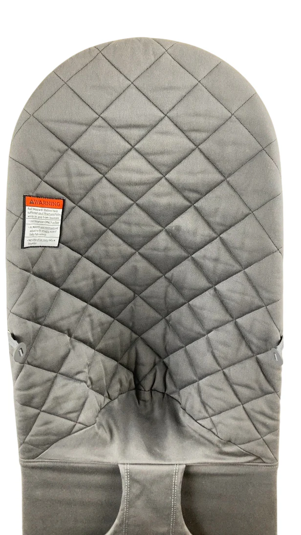BabyBjorn Bouncer Bliss, Anthracite Cotton Classic Quilt, Dark Gray Frame - Image 5