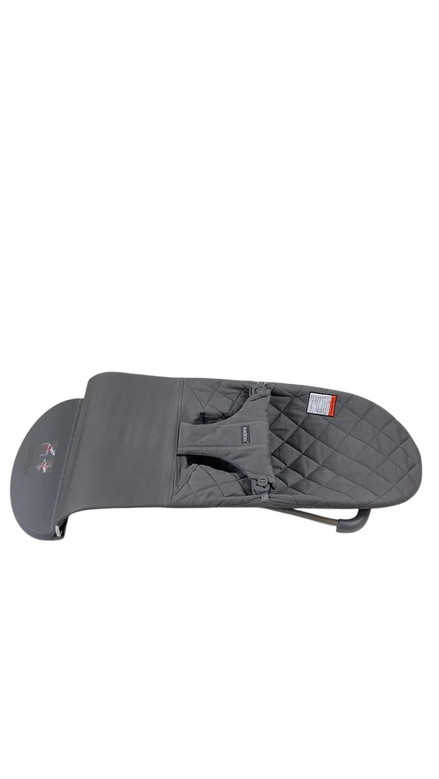 BabyBjorn Bouncer Bliss, Anthracite Cotton Classic Quilt, Dark Gray Frame - Image 6