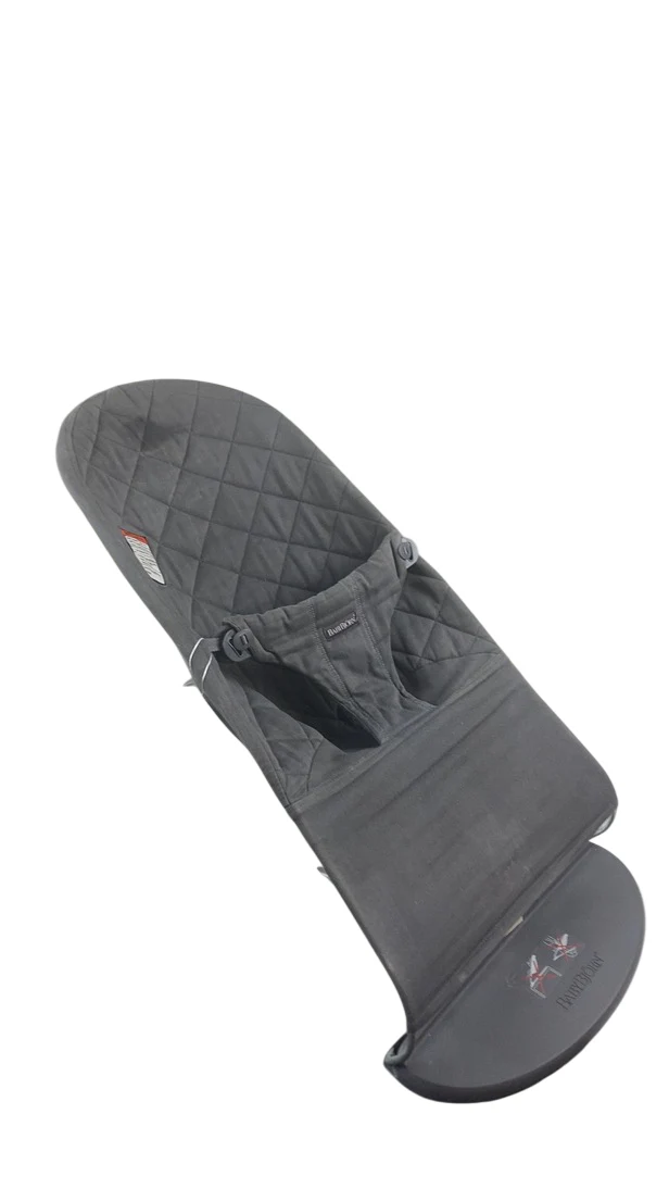 BabyBjorn Bouncer Bliss, Anthracite Cotton Classic Quilt, Dark Gray Frame - Image 2