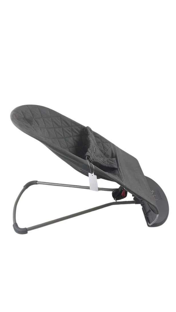 BabyBjorn Bouncer Bliss, Anthracite Cotton Classic Quilt, Dark Gray Frame - Image 3