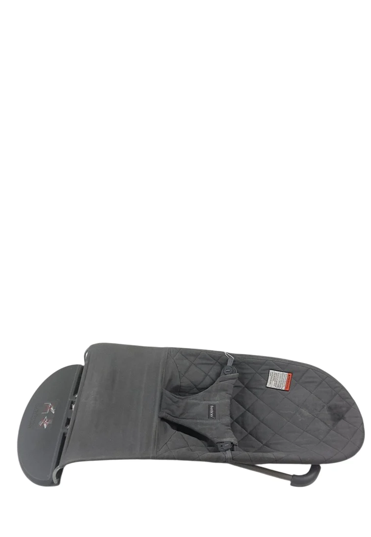 BabyBjorn Bouncer Bliss, Anthracite Cotton Classic Quilt, Dark Gray Frame - Image 7
