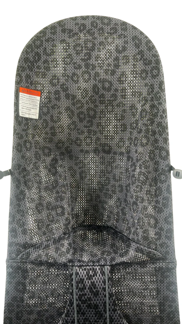 BabyBjorn Bouncer Bliss, Anthracite/Leopard Mesh, Black Frame - Image 5