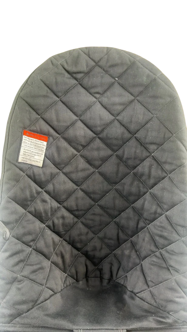 BabyBjorn Bouncer Bliss, Black Cotton Classic Quilt, Dark Gray Frame - Image 5