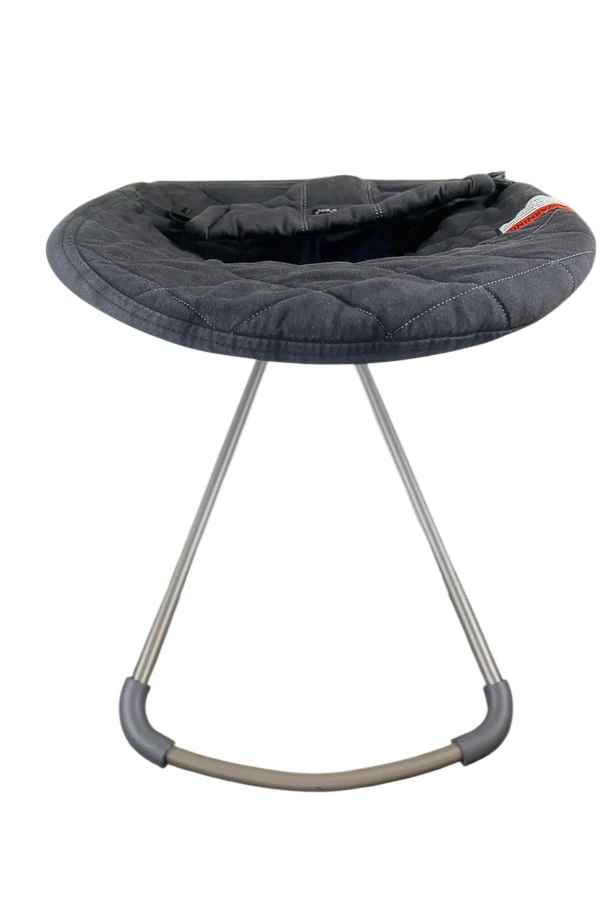 BabyBjorn Bouncer Bliss, Black Cotton Classic Quilt, Dark Gray Frame - Image 4