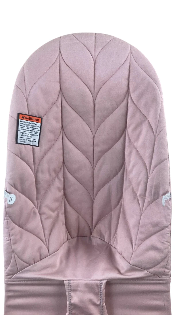 BabyBjorn Bouncer Bliss, Black Frame, Dusty Pink Cotton Petal Quilt - Image 5