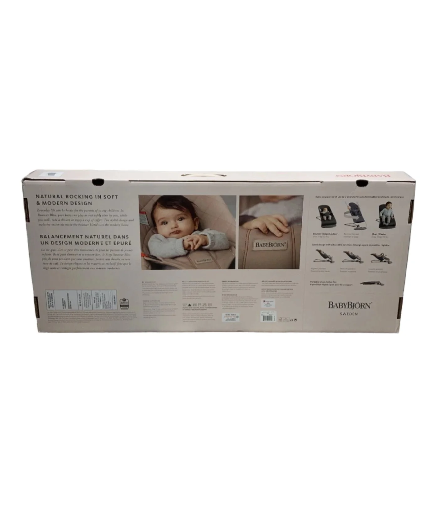 BabyBjorn Bouncer Bliss, Dark Gray Frame, Gray Mesh - Image 4
