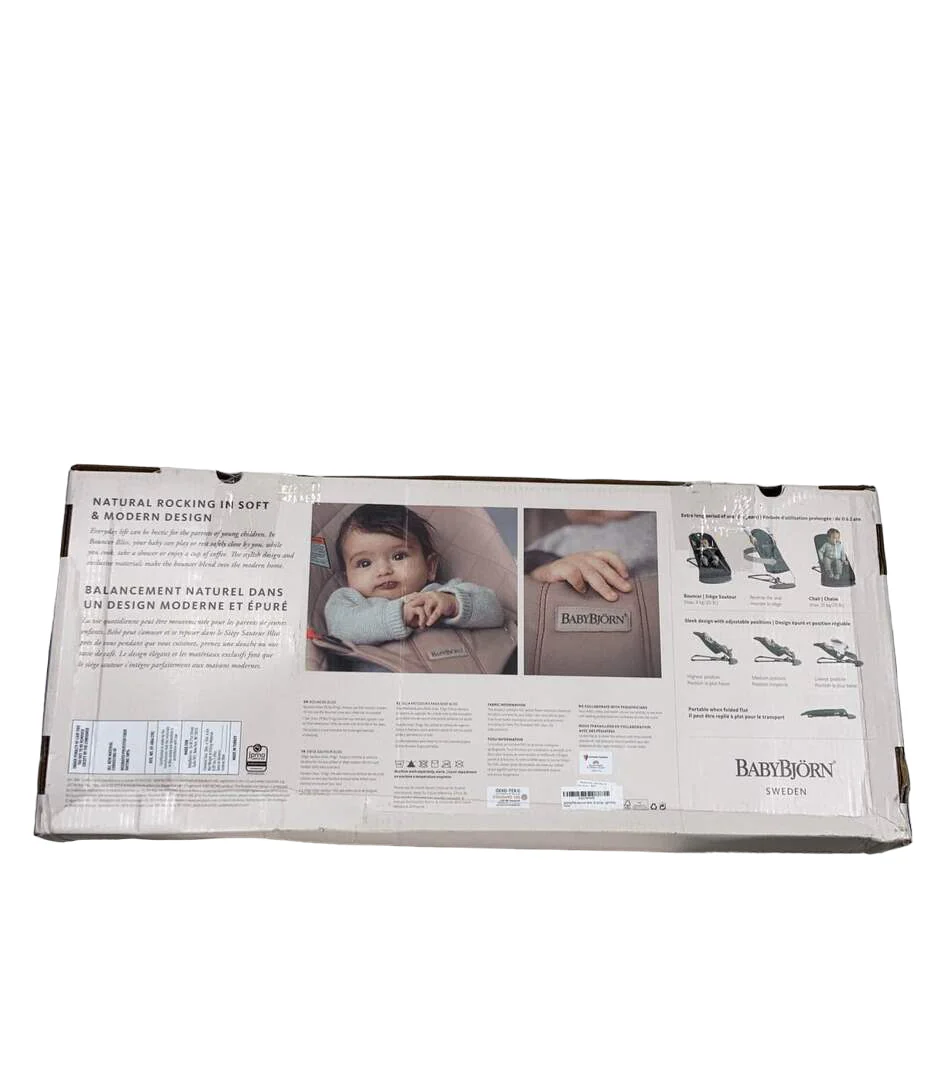 BabyBjorn Bouncer Bliss, Light Gray 3D Jersey, Dark Gray Frame - Image 4