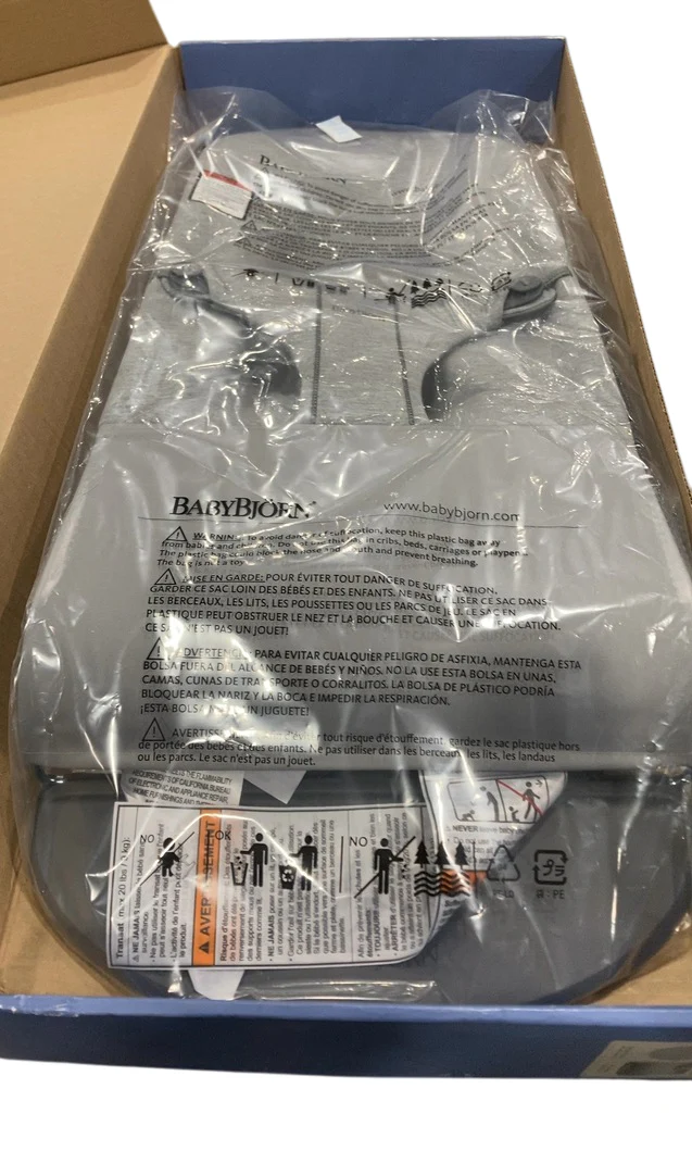 BabyBjorn Bouncer Bliss, Light Gray 3D Jersey, Dark Gray Frame - Image 2