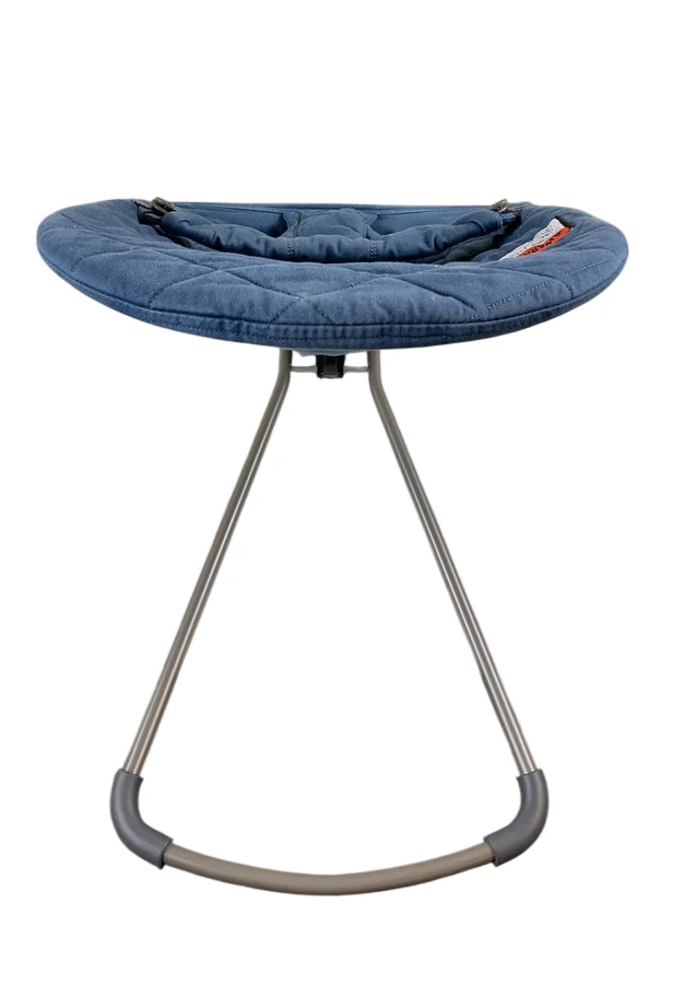 BabyBjorn Bouncer Bliss, Dark Gray Frame, Midnight Blue Cotton Classic Quilt - Image 4