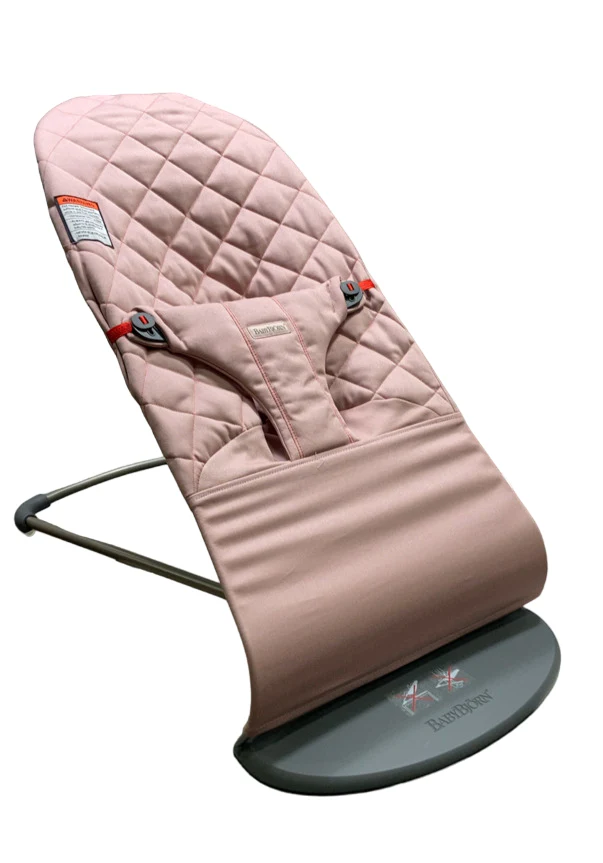 BabyBjorn Bouncer Bliss, Dark Gray Frame, Old Rose Cotton