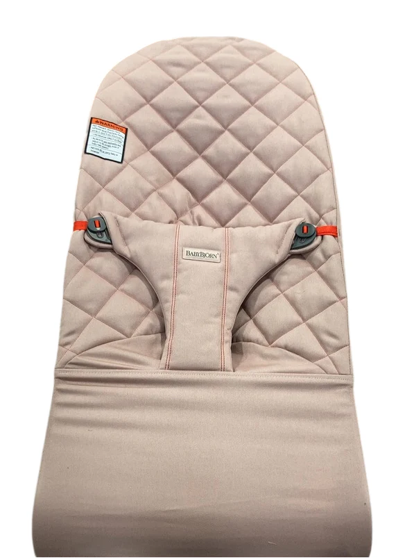 BabyBjorn Bouncer Bliss, Dark Gray Frame, Old Rose Cotton - Image 4