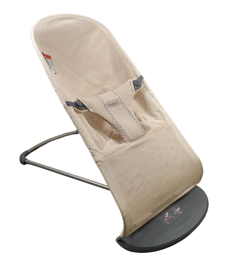 BabyBjorn Bouncer Bliss, Dark Gray Frame, Pearly Pink Mesh