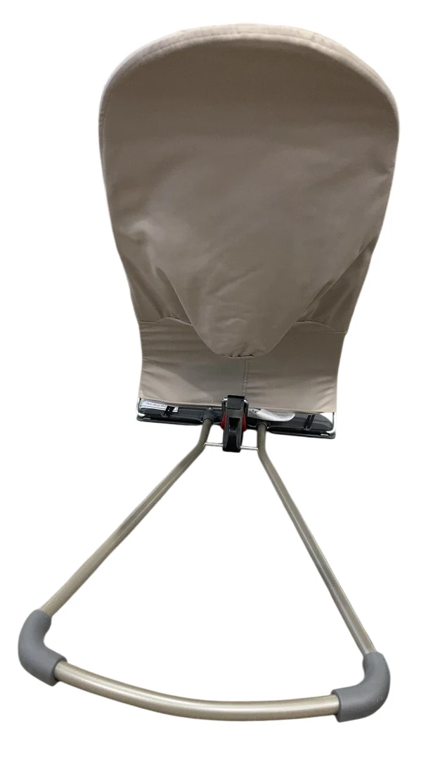 BabyBjorn Bouncer Bliss, Dark Gray Frame, Sand Gray Cotton Classic Quilt - Image 4