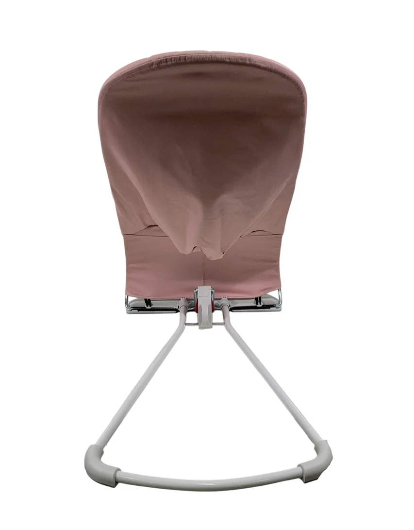 BabyBjorn Bouncer Bliss, Dusty Pink Cotton Petal Quilt, Light Gray Frame - Image 5