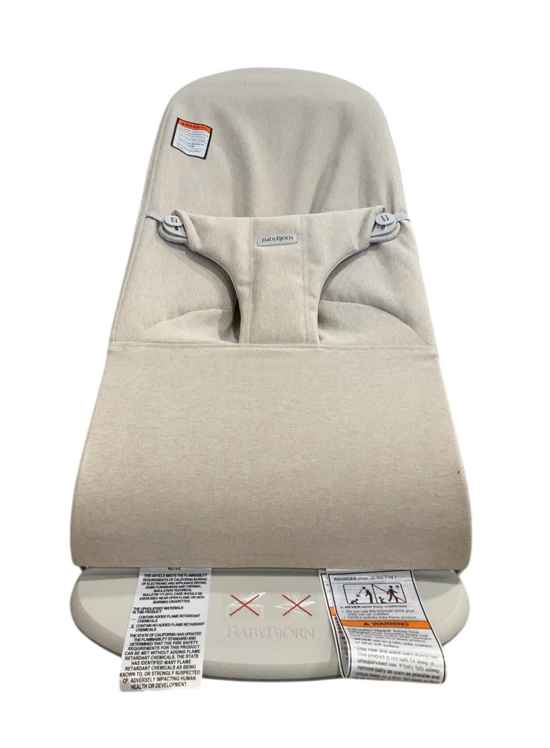 BabyBjorn Bouncer Bliss, Light Beige Woven Melange, Light Gray Frame - Image 2