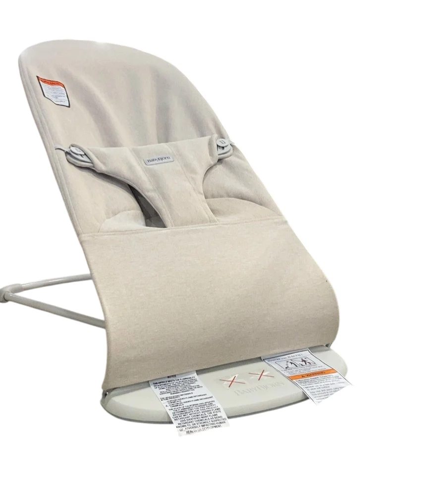 BabyBjorn Bouncer Bliss, Light Beige Woven Melange, Light Gray Frame
