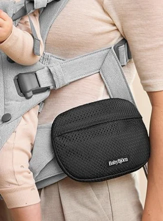 BabyBjorn Pocket Pouch for Baby Carrier, Black Mesh - Image 5