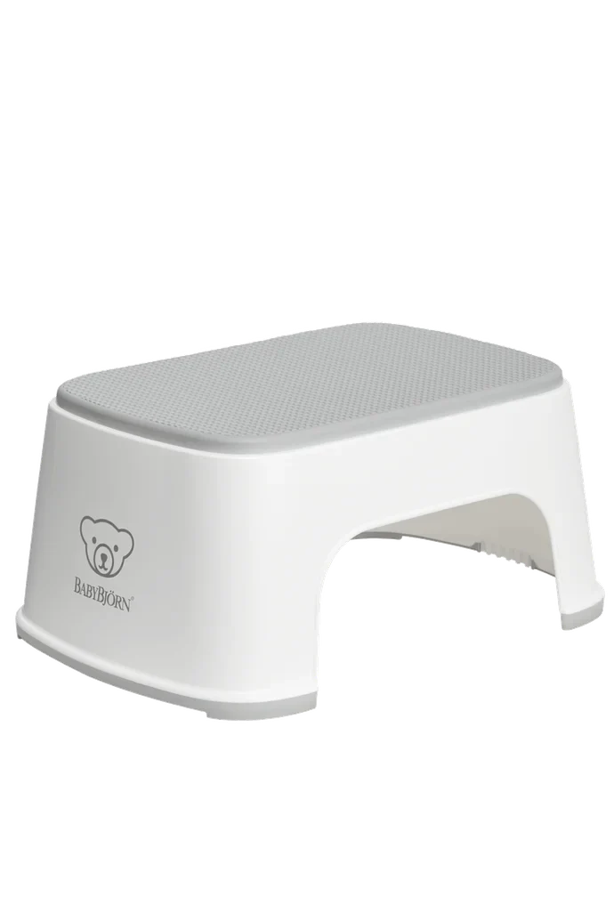 BabyBjorn Step Stool, White/Gray