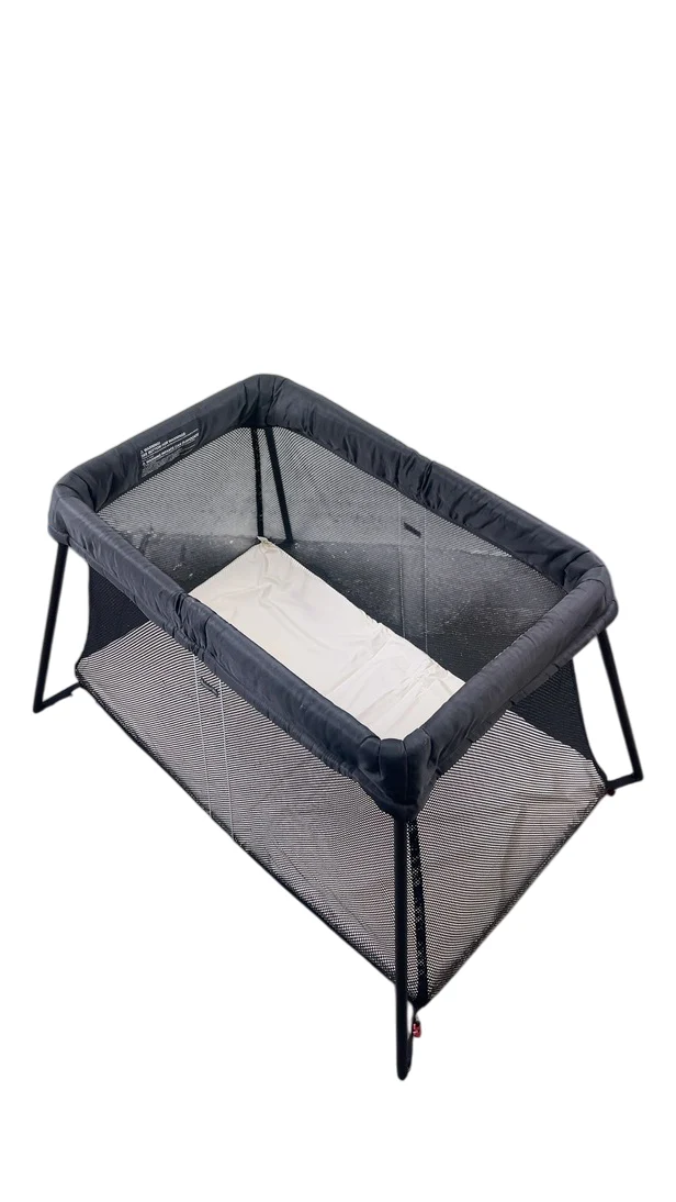 BabyBjorn Travel Crib Light Bundle with Fitted Sheet, Black - Image 6