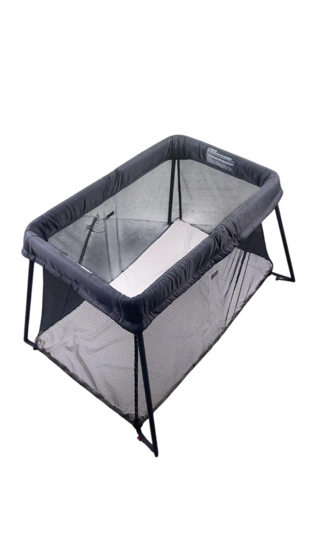 BabyBjorn Travel Crib Light Bundle with Fitted Sheet, Black - Image 6