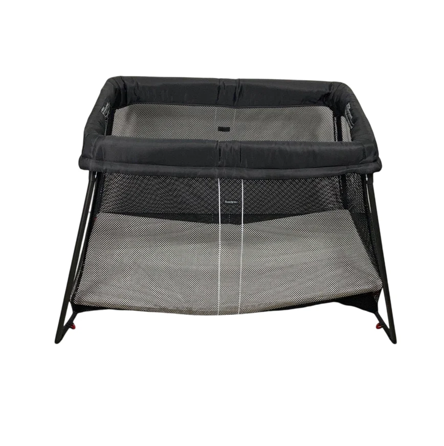 BabyBjorn Travel Crib Light Bundle with Fitted Sheet, Black - Image 3