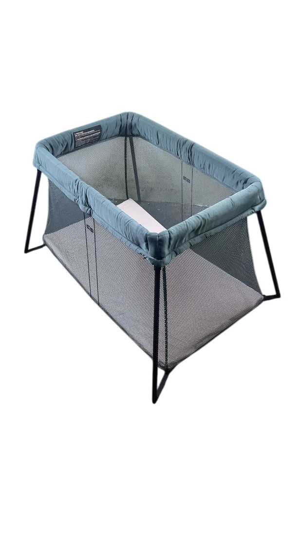 BabyBjorn Travel Crib Light Bundle with Fitted Sheet, Dark Green - Image 3