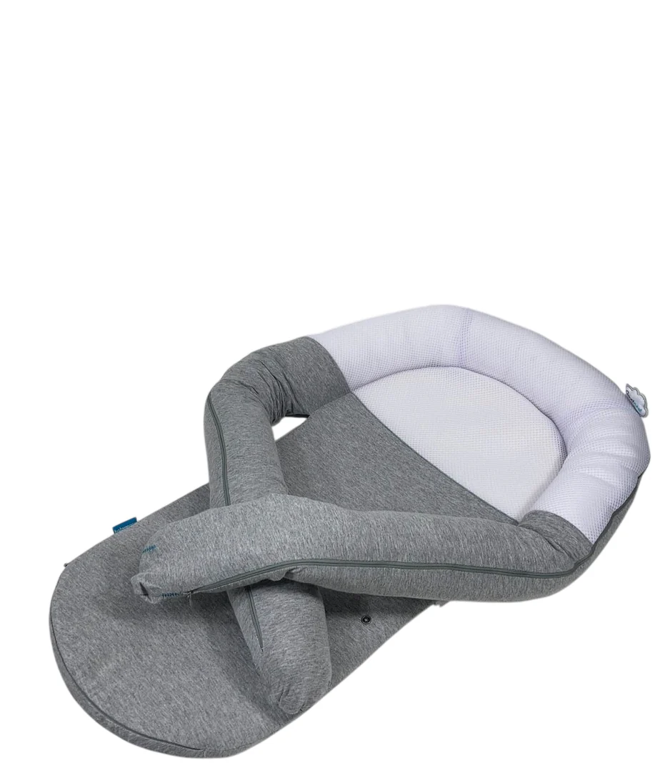 Babymoov CloudNest Organic Soothing Lounger, Grey/White - Image 3