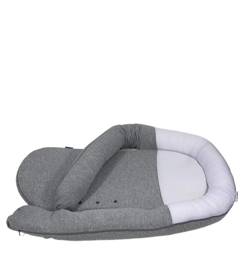Babymoov CloudNest Organic Soothing Lounger, Grey/White - Image 4