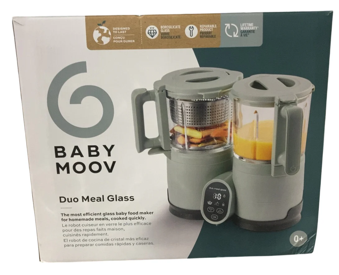 Babymoov Duo Meal Glass Food Maker, Celadon Green - Image 4